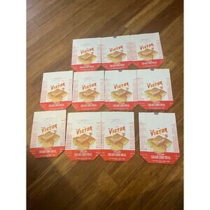 Vintage Victor 2lb cream corn meal empty bags- Lot of 11-NOS